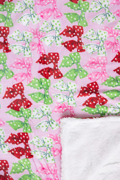 Simply Southern Simply Soft Bows Throw Blanket in Pink