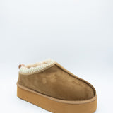 Simply Southern Open Platform Slippers for Women in Light Brown