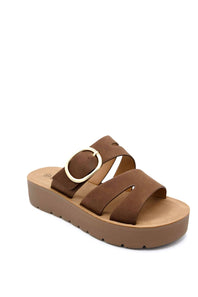 Soda Hanson Platform Sandals for Women in Brown