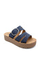 Soda Hanson Platform Sandals for Women in Navy