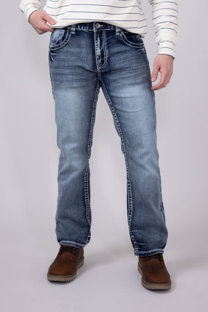 ◆ojos◆ ie Fluid Bootcut Pant 01 Stone Blue 24HSi:e-PT01-B 001-true-luck-mens-jeans-peter
