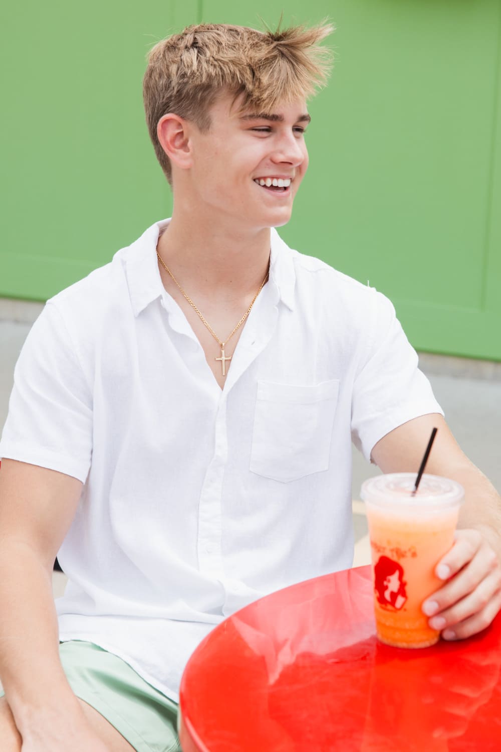 Vintage Summer Short Sleeve Linen Button Up Shirt for Men in White