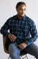 Weatherproof Vintage Brushed Flannel Shirt for Men in True Navy