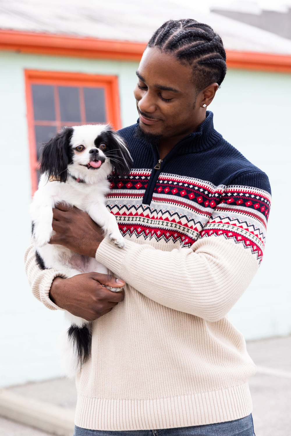 Weatherproof Vintage Maine Quarter Zip for Men in Dark Navy