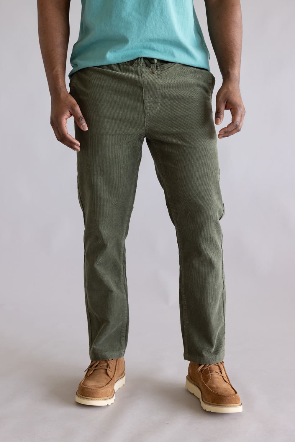 Rhythm Cord Jam Pants for Men in Olive
