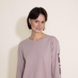 Carhartt Long Sleeve Logo T-Shirt for Women in Light Purple