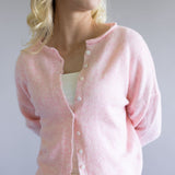Mimosa Classic Lightweight Cardigan Top for Women in Sherbert Pink