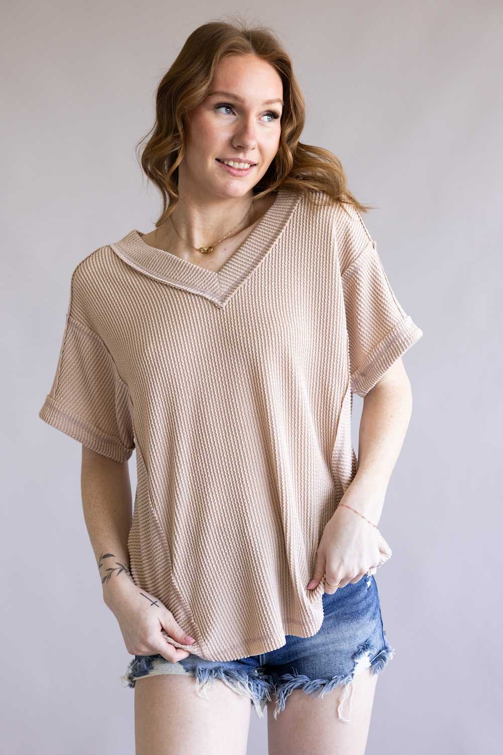 Urban Rib Top for Women in Oat