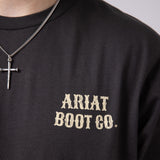 Ariat Cocky Cowboy T-Shirt for Men in Vintage Black