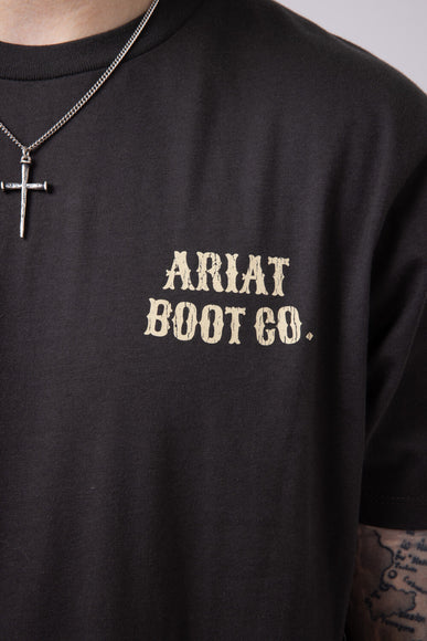 Ariat Cocky Cowboy T-Shirt for Men in Vintage Black