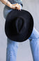 Suede Cowboy Hat in Black