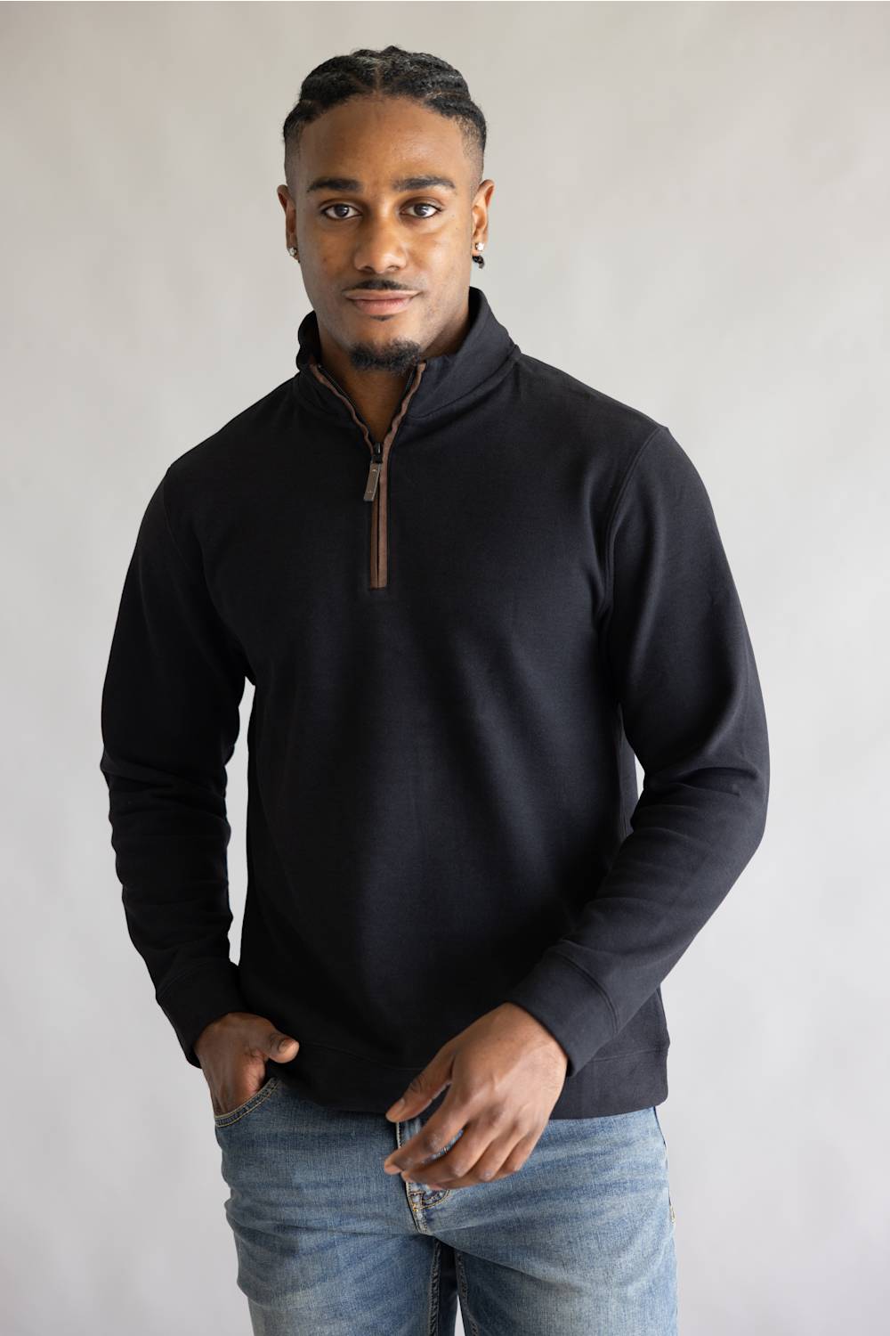 black quarter zip long sleeve 