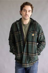 Carhartt Hamilton Plaid Shirt Jacket for Men in Green | 107011-GU5-GREEN