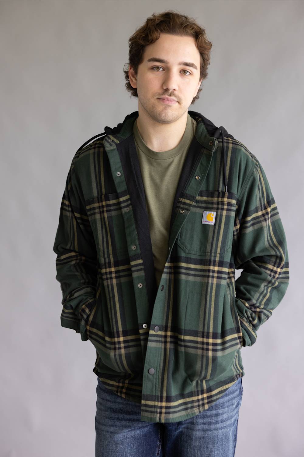 Carhartt Hamilton Plaid Shirt Jacket for Men in Green | 107011-GU5-GREEN