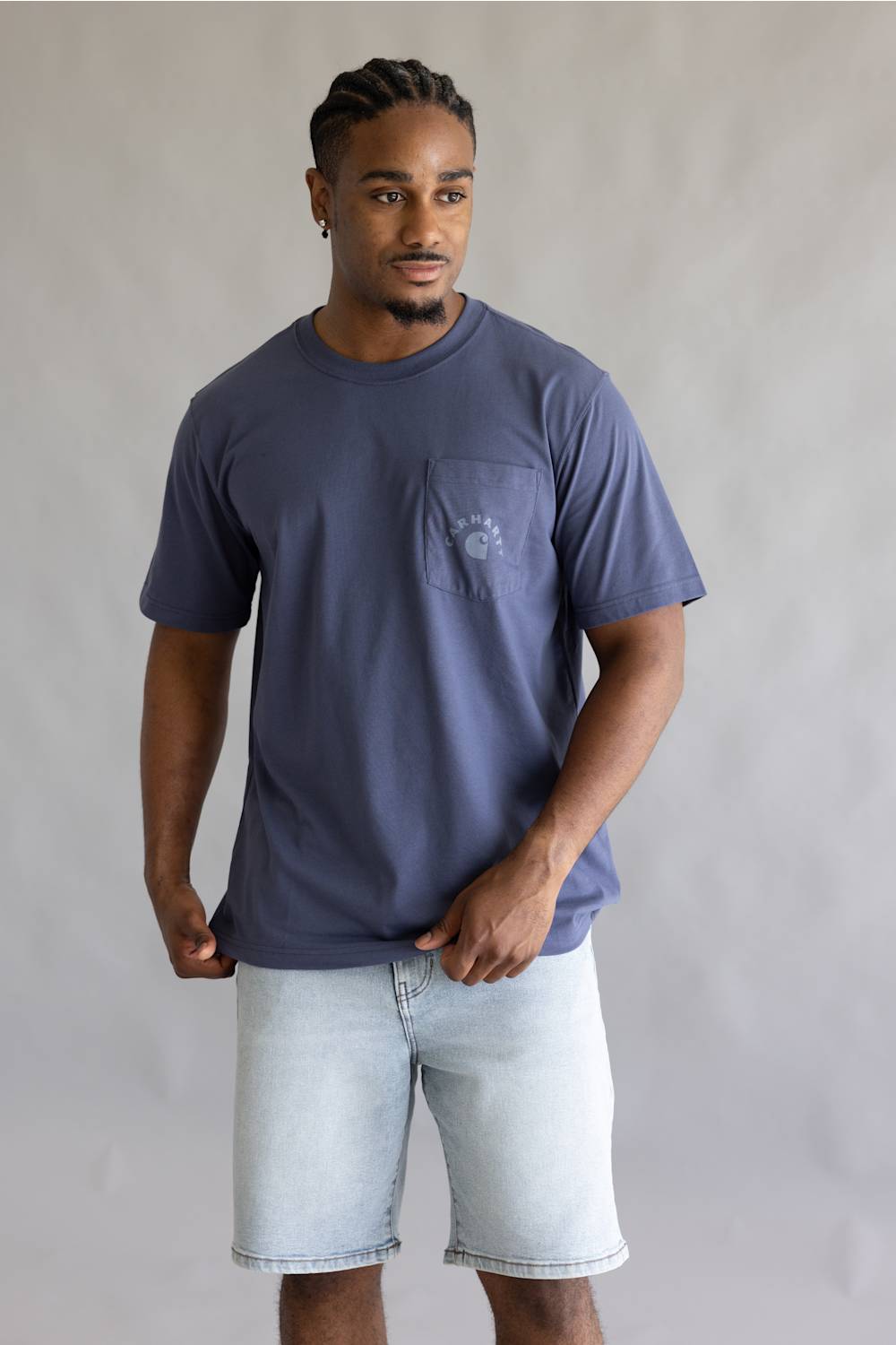 Carhartt Irvine Relaxed Work T-Shirt for Men in Storm Blue