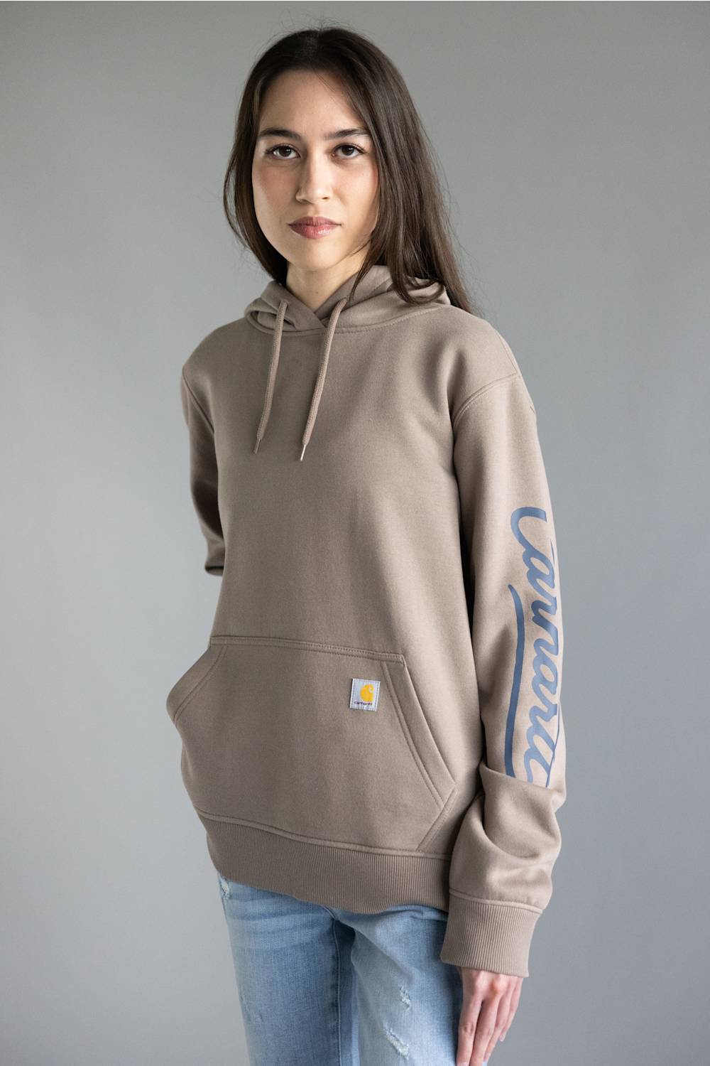 Carhartt Sawyer Script Logo Sweatshirt for Women in Brown