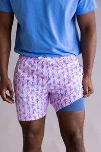 Chubbies Classic Swim Trunks 5.5” Shorts for Men in Pink