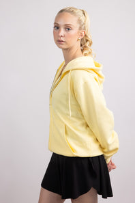 1897 Active Full Zip Fleece Hoodie for Women in Butter Yellow