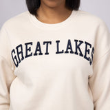 1897 Active Great Lakes Fleece Sweatshirt for Women in Cream/Navy