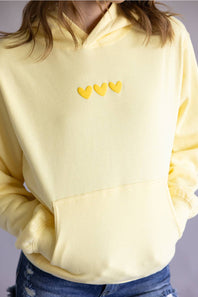 1897 Active Love You Like A Michigan Sunset Hoodie for Women in Butter Yellow