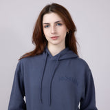 1897 Active Michigan Embroidered Hoodie for Women in Blue