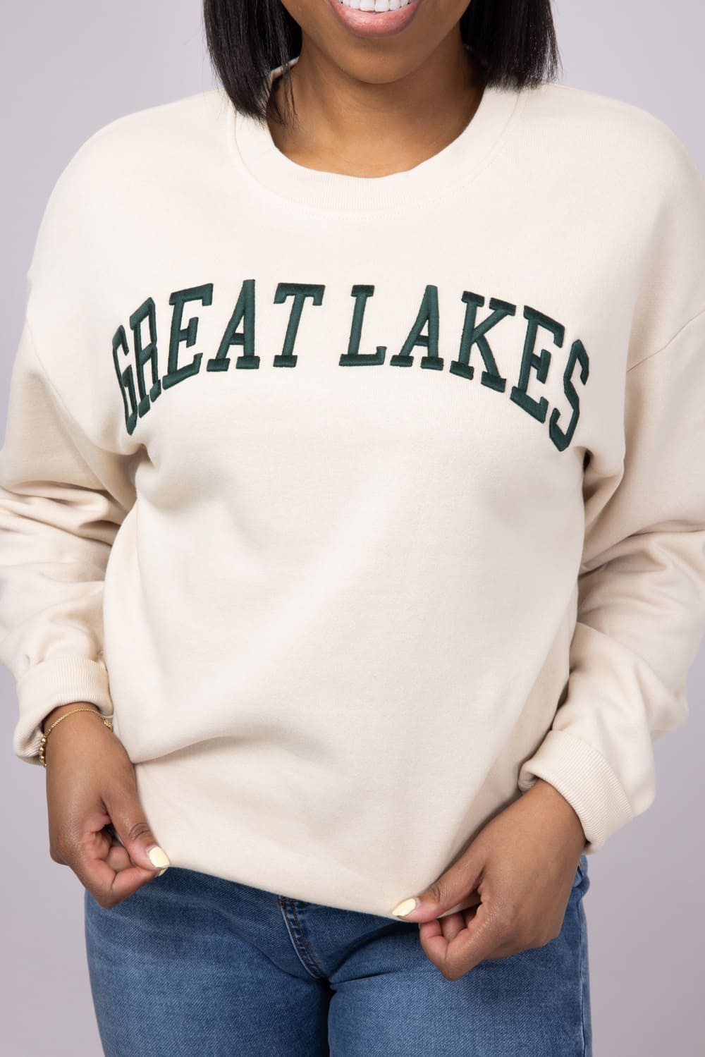 1897 Active Great Lakes Fleece Sweatshirt for Women in Cream