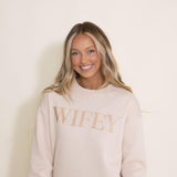 1897 Active Wifey Sweatshirt for Women in Cream