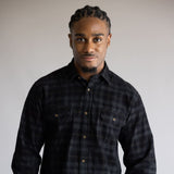 1897 Legends Corduroy Plaid Shirt for Men in Black/Grey