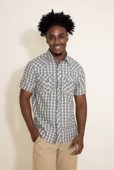 Plaid Button Up Shirt for Men in Multi Grey