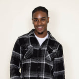 1897 Original Plaid Heavy Shacket for Men in Black