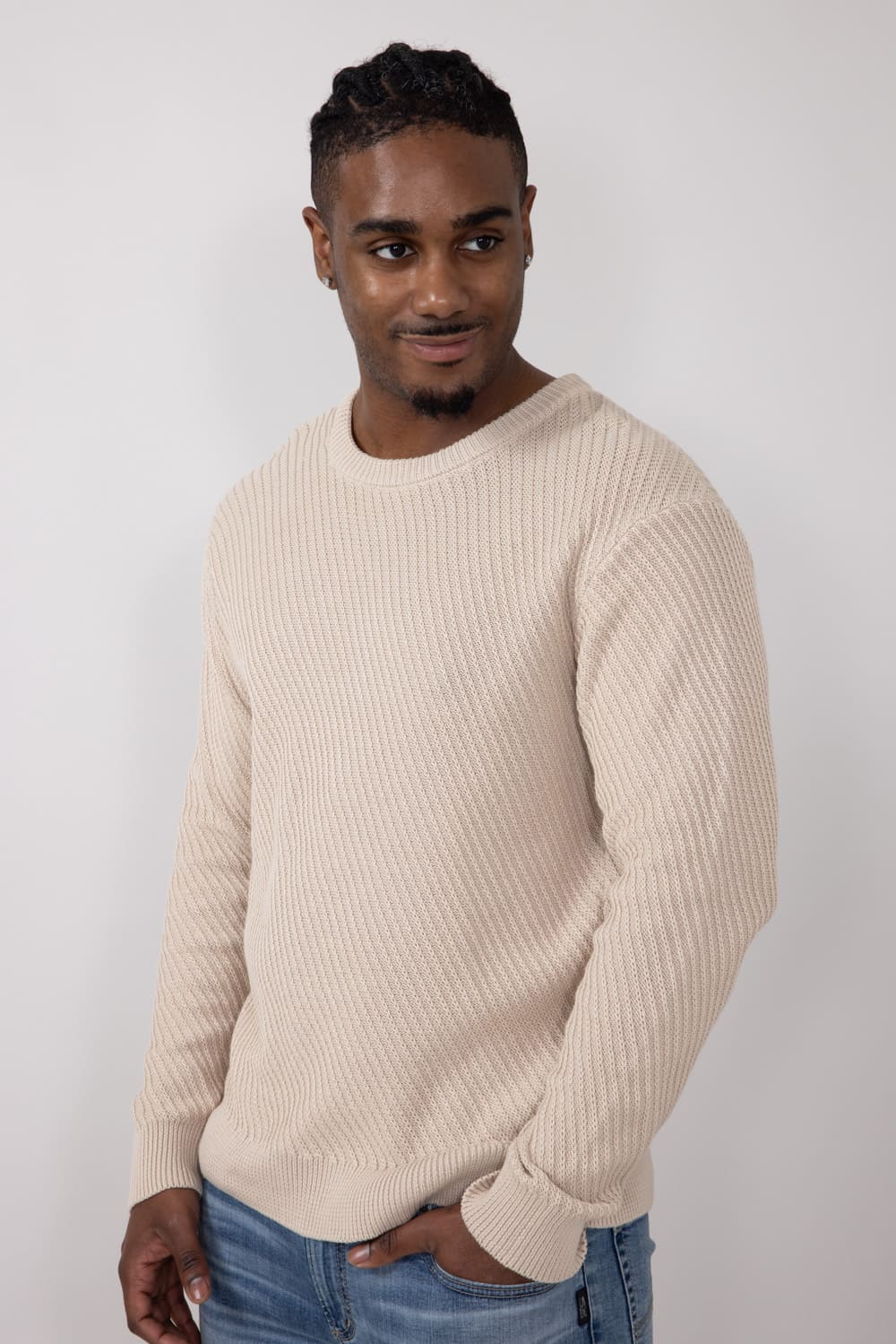 1897 Original Diagonal Crewneck Knit Sweater for Men in