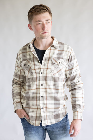 1897 Original Plaid Flannel Shirt for Men in Mocha