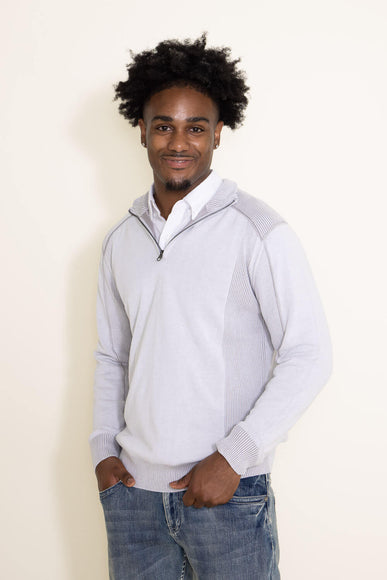 1897 Original 1/4 Zip Mock Neck Sweater for Men in White