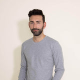 1897 Original Solid Crew Thermal Long Sleeve Shirt for Men in Grey