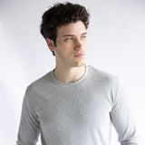 1897 Original Solid Crew Thermal Long Sleeve Shirt for Men in Grey