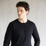 1897 Original Solid Crew Thermal Long Sleeve Shirt for Men in Black