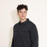 1897 Original Solid Fleece Shacket for Men in Charcoal