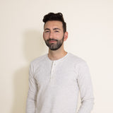 1897 Original Solid Henley Thermal Long Sleeve Shirt for Men in Oatmeal