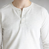 1897 Original Solid Henley Thermal Long Sleeve Shirt for Men in Oatmeal