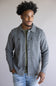 1897 Original Solid Knit Shacket for Men in Charcoal