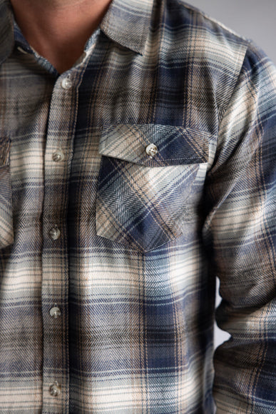 1897 Original Plaid Flannel Shirt for Men in Navy Green