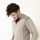 1897 Original 1/4 Zip Mock Neck Sweater for Men in Oatmeal