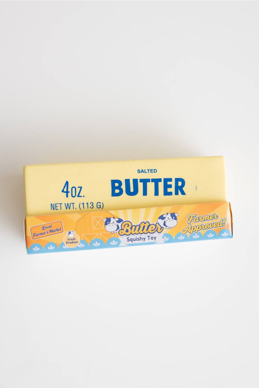 Squishy Butter Toy packaging on a white background