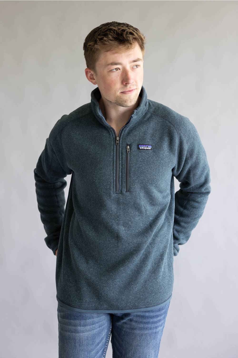 Patagonia Men's Better Sweater Quarter Zip in Summit Blue | 25523