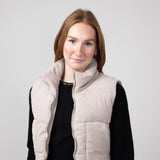 Waffle Corduroy Puffer Vest for Women in Atmosphere