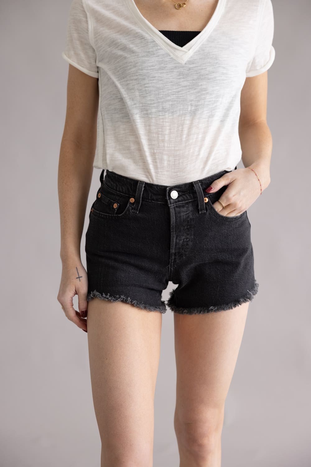 Levi’s 501 Curve Denim Shorts for Women in Black