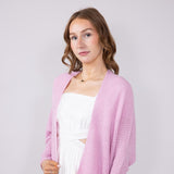 Shaker Stitch Cardigan for Women in Pink