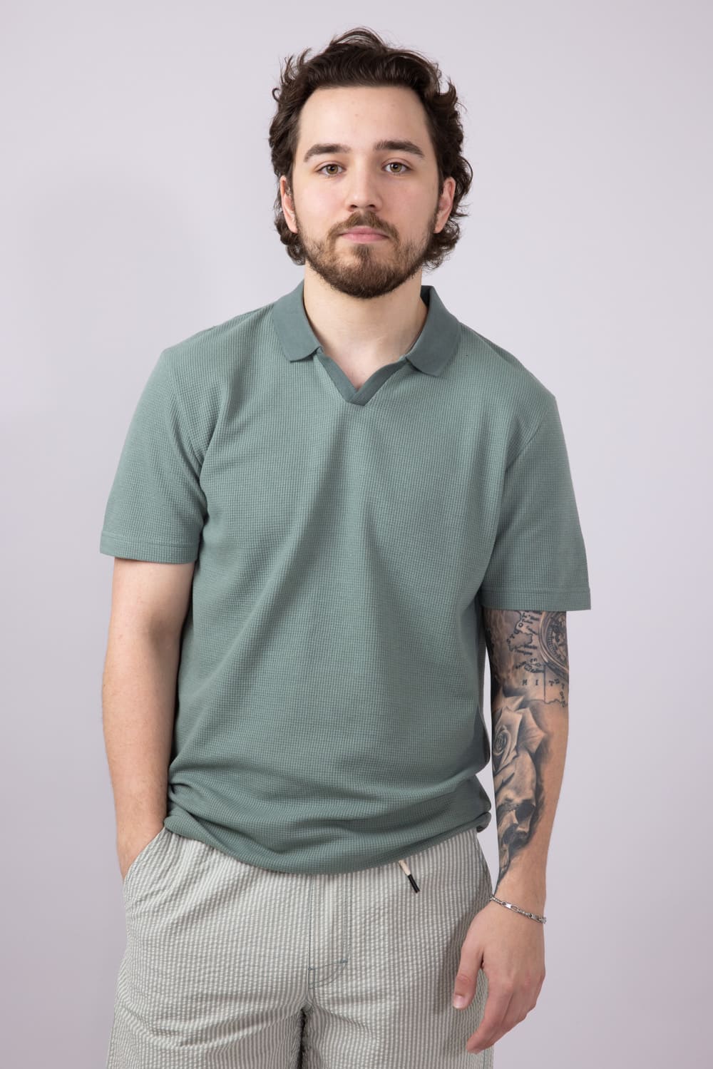 PX Johnny Collar Polo Shirt for Men in Seafoam | 6PP7013M-SEAFOAM