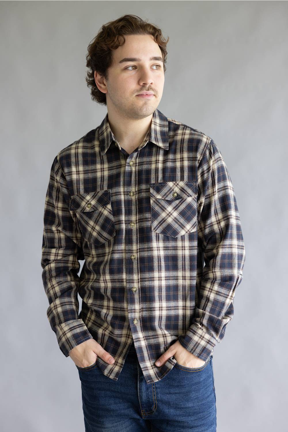 1897 Original Plaid Flannel Shirt for Men in Brown – Glik's