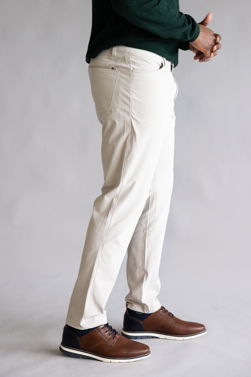 Tricot Prime Time Performance Pants for Men in Khaki
